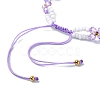 Woven Glass Flower Adjustable Braided Bead Bracelets for Women BJEW-MZ00100-6