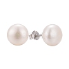 Pearl Ball Stud Earrings EJEW-Q701-01C-4