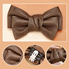 Leather Bowknot Shoe Decorations AJEW-WH0323-23E-4
