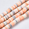 Handmade Polymer Clay Beads Strands CLAY-R089-4mm-108-1