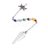 Natural Quartz Crystal Hexagonal Pointed Cone Dowsing Pendulum Pendants G-G983-05P-08-2