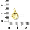 Brass Micro Pave Clear Cubic Zirconia Charms KK-H475-59G-13-3