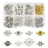 80Pcs 8 Styles Tibetan Style Alloy Flower Connector Charms TIBE-YW0001-33-1
