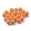 Painted Natural Wood Beads WOOD-A018-16mm-16-1