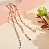 6Pcs 3 Colors 304 Stainless Steel Cable Chain Anklets AJEW-SZ0001-24-3