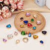 Pandahall 40Pcs 20 Styles Faceted Glass Rhinestone Pendants GLAA-TA0001-44-13