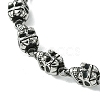 Halloween 304 Stainless Steel Skull Link Chain Bracelets for Women Men BJEW-C063-03AS-2