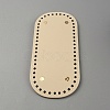 Oval PU Leather Knitting Crochet Bags Nail Bottom Shaper Pad PURS-WH0001-62B-1