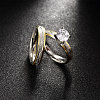 Trendy 316L Titanium Steel Cubic Zirconia Couple Rings for Women RJEW-BB06902-9A-3