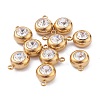 201 Stainless Steel Rhinestone Charms STAS-Z009-03A-04G-2