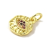 Brass Micro Pave Cubic Zirconia Charms KK-M283-19C-02-2