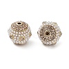 Golden Plated Alloy Rhinestone Beads FIND-E046-12G-2