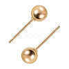 Brass Ball Ear Stud Findings KK-BC0003-68G-1