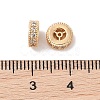 Brass Micro Pave Clear Cubic Zirconia Beads KK-B100-055B-G-3