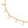 Brass Curb Chains Anklets AJEW-AN00357-2