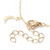 Star & Moon Brass Link Chain Bracelet Making AJEW-JB01150-33-3