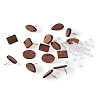 Coconut Brown Wood Stud Earring Findings EJEW-TA0010-06P-26