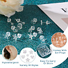 Boutigem 60 Sets 6 Style Star & Flower & Bowknot & Heart & Clover & Ball Tiny Resin Stud Earrings with Ear Nut for Women EJEW-BG0001-01-5