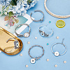 DELORIGIN 6Pcs 6 Style Alloy Interchangeable Snap Link Cuff Bangles & Charm Bracelets Settings DIY-DR0001-06-4