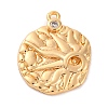 Brass Pendants With Clear Cubic Zirconia KK-S403-05G-1