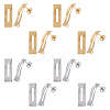 DICOSMETIC 20Pcs 2 Colors 304 Stainless Steel Stud Earring Findings STAS-DC0014-83-1
