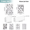 Globleland 6 Sheets 6 Styles PVC Plastic Stamps DIY-GL0004-96-2