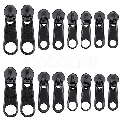 Gorgecraft 32Pcs 4 Style Zinc Alloy & Plastic Zipper Slider FIND-GF0003-95-1