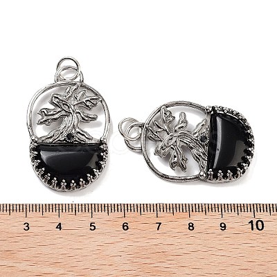 Natural Obsidian Bag Pendants G-Q163-06AS-09-1