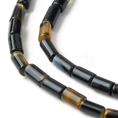 Natural Black Agate Beads Strands G-D067-A01-1
