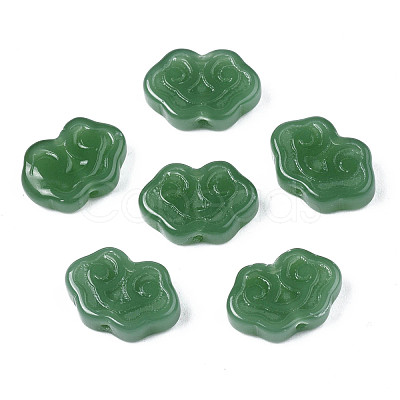 Imitation Jade Glass Beads GLAA-S054-012A-1