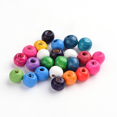 Dyed Natural Wood Beads TB102Y-1