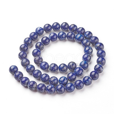 Natural Lapis Lazuli Bead Strands X-G-G953-02-8mm-1