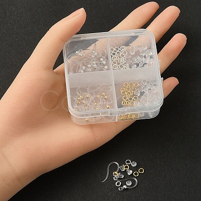 40Pcs 2 Color Eco-Friendly Plastic Earring Hooks DIY-YW0007-13-1