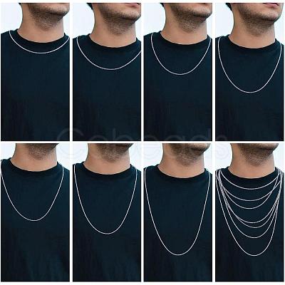 925 Sterling Silver Thin Dainty Link Chain Necklace for Women Men JN1096A-03-1