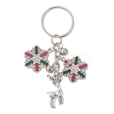 Alloy with Cubic Zirconia  Keychain KEYC-JKC00864-1