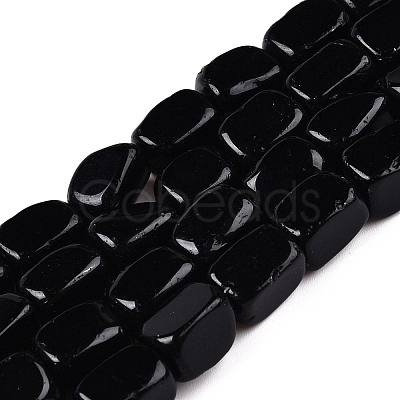 Natural Black Stone Beads Strands G-T138-88-1