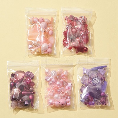 100G 5 Colors Acrylic Beads SACR-FS0001-07B-1