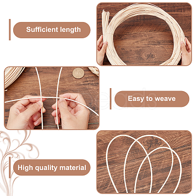 Round Natural Rattan Wicker Strips AJEW-WH0258-945A-1