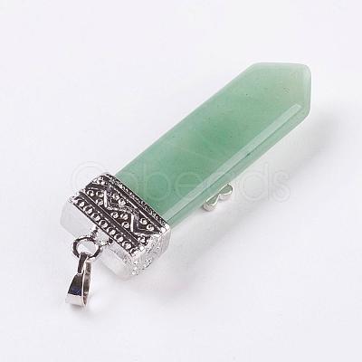 Natural Green Aventurine Big Pendants G-G718-A19-1