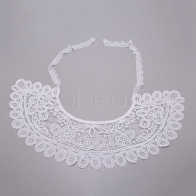 Embroidered Floral Organdy Collar DIY-WH0265-14-1