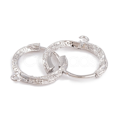 Rack Plating Brass Hoop Earring Findings KK-S374-03P-1