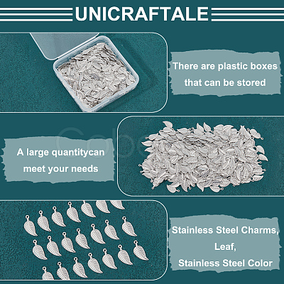 Unicraftale 400Pcs 304 Stainless Steel Charms STAS-UN0049-87-1