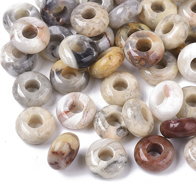 Natural Crazy Agate European Beads G-Q503-10-1