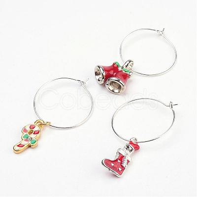 Alloy Enamel Wine Glass Charms AJEW-JO00155-1