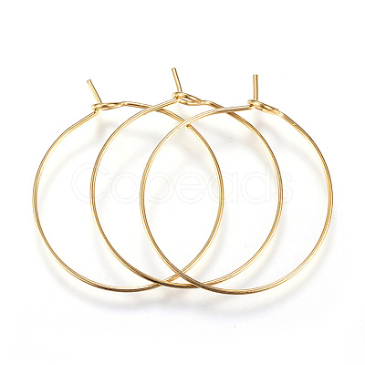 Ion Plating(IP) 316L Surgical Stainless Steel Hoop Earring Findings STAS-G130-03G-1