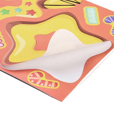 8Pcs Donut Cute PVC Adhesive Stickers Set STIC-Q003-03-1