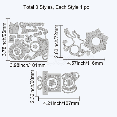 Carbon Steel Cutting Dies Stencils DIY-WH0309-427-1