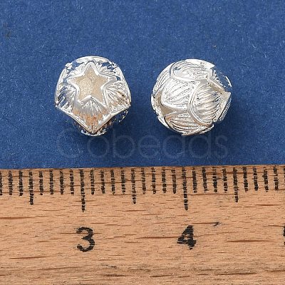 Rack Plating Flower Bud Brass Beads KK-F873-25S-01-1