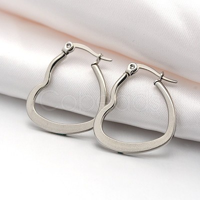 Tarnish Resistant 201 Stainless Steel Hoop Earrings EJEW-P066-06C-1