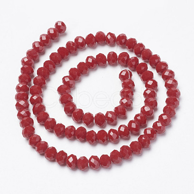 Opaque Solid Color Glass Beads Strands EGLA-A034-P4mm-D02-1